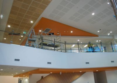 inside the new hospital during building