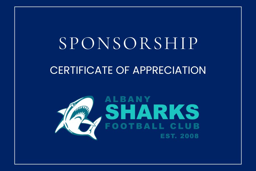 2023 Sponsorship Albany Sharks Football Club
