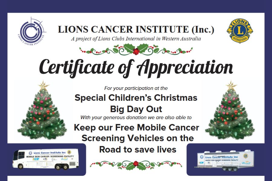 2021 Lions Children’s Christmas Big Day Out